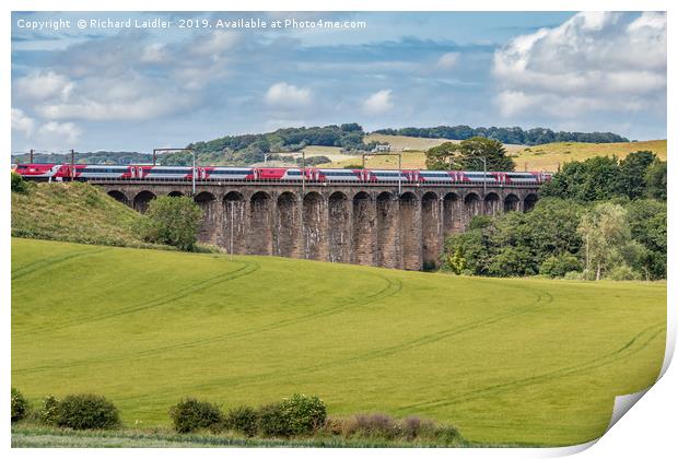 LNER Train Crossing Alnmouth Viaduct Print by Richard Laidler