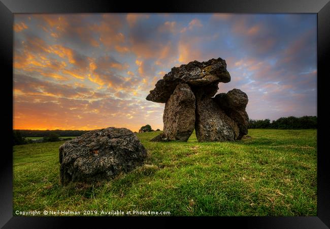  St Lythans Burial Chamber Framed Print by Neil Holman