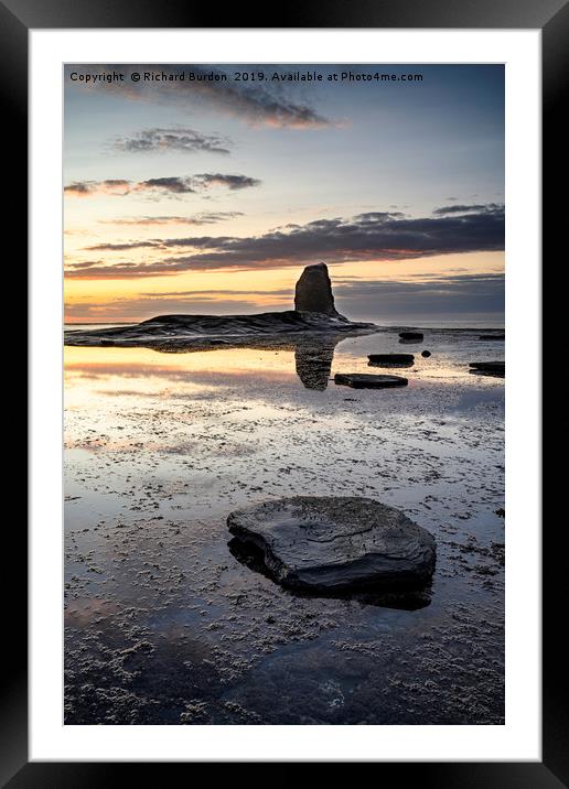 Summer Sunset, Saltwick Framed Mounted Print by Richard Burdon