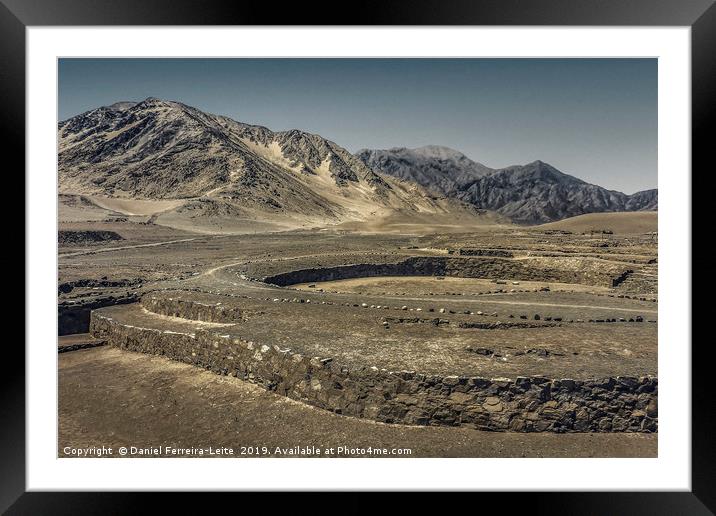 Caral City Ancient Civilization Supe Ruins Framed Mounted Print by Daniel Ferreira-Leite