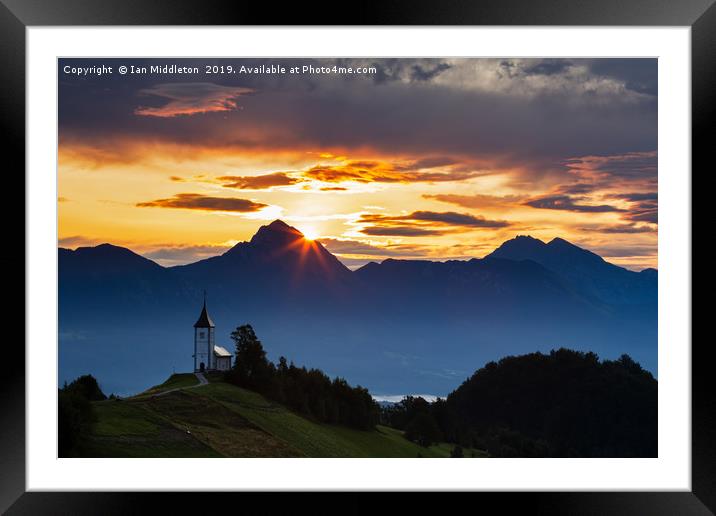 Sunrise over the Kamnik Alps Framed Mounted Print by Ian Middleton