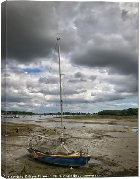 Low Tide - Itchenor Canvas Print by Steve Thomson