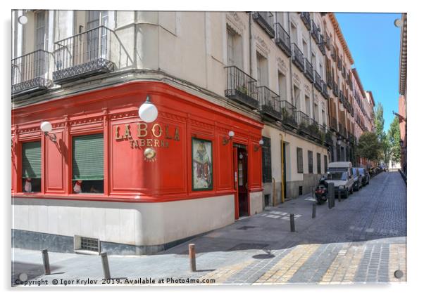 Taberna "LA BOLA" in Madrid Acrylic by Igor Krylov