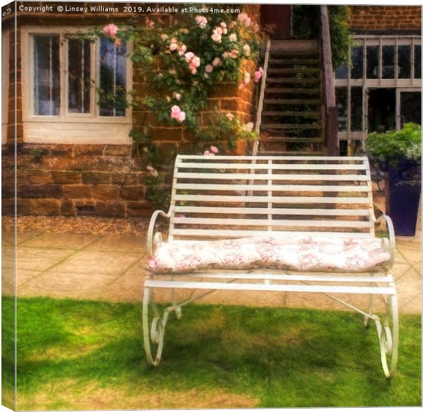 Summer Bench Canvas Print by Linsey Williams