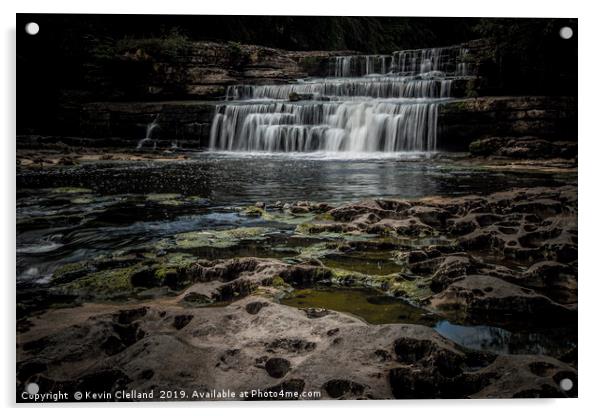 Aysgarth Falls Acrylic by Kevin Clelland