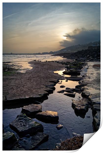 Church Beach Sunset, Lyme Regis                    Print by Darren Galpin