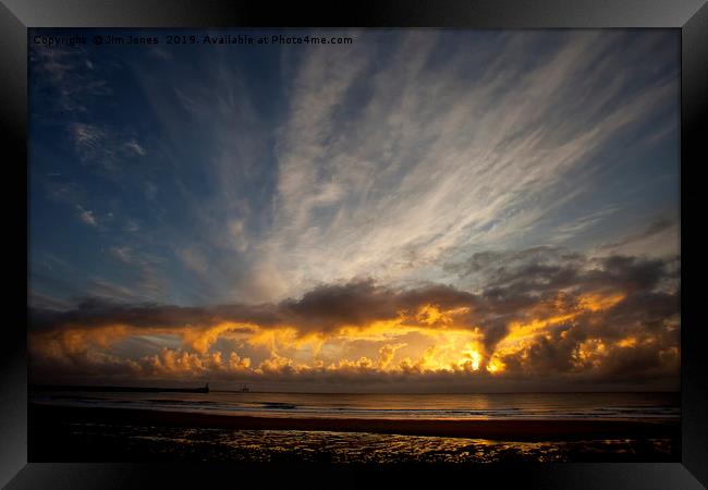 Golden Autumn Sunrise Framed Print by Jim Jones