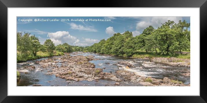 River Tees Summer Panorama Framed Mounted Print by Richard Laidler