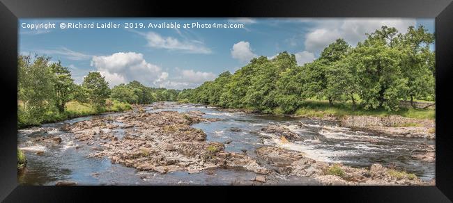 River Tees Summer Panorama Framed Print by Richard Laidler