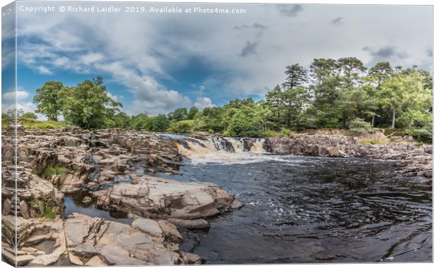 River Tees Horseshoe Falls above Low Force Canvas Print by Richard Laidler