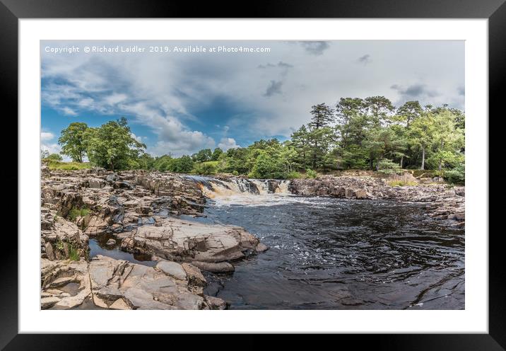 River Tees Horseshoe Falls above Low Force Framed Mounted Print by Richard Laidler