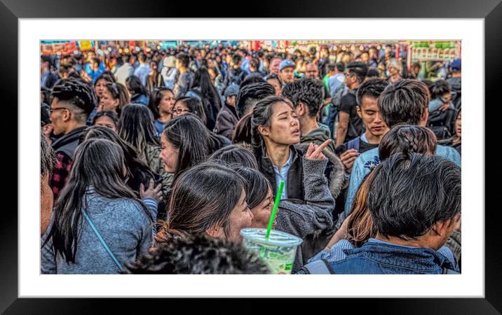 Crowds at Night Market Framed Mounted Print by Darryl Brooks