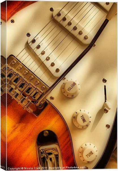 Electric Fender Guitar Canvas Print by Nicola Clark