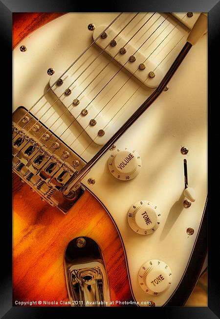Electric Fender Guitar Framed Print by Nicola Clark