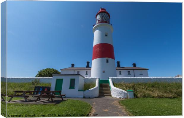 Souter Lighthouse on a sunny day Canvas Print by mark james