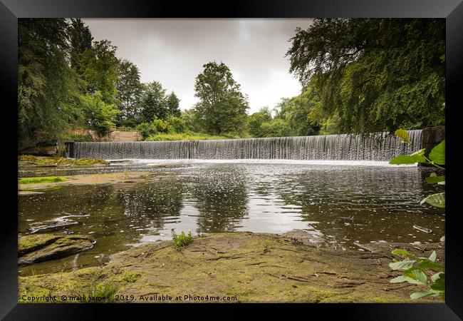 Guyzance Weir on the River Coquet Framed Print by mark james