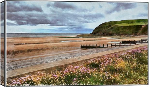 "Stormy skies at St.Bees" Canvas Print by ROS RIDLEY