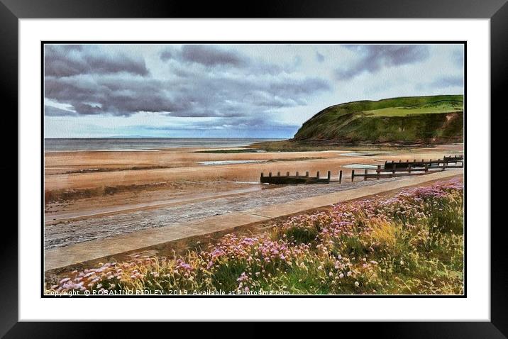 "Stormy skies at St.Bees" Framed Mounted Print by ROS RIDLEY