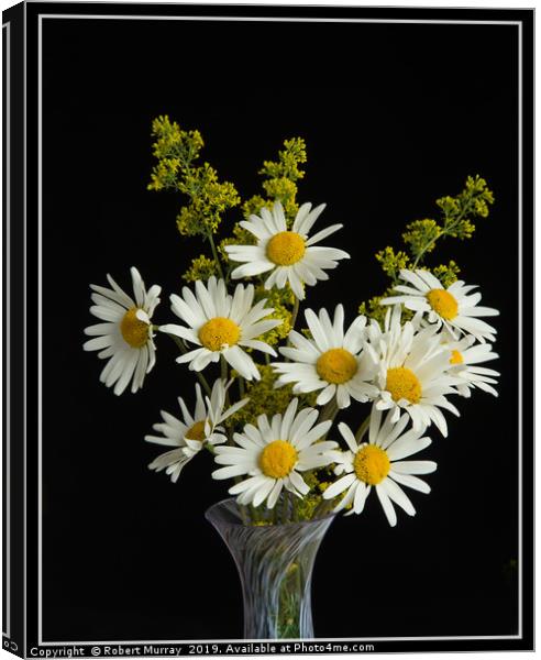 Wild Flowers in a Vase Canvas Print by Robert Murray