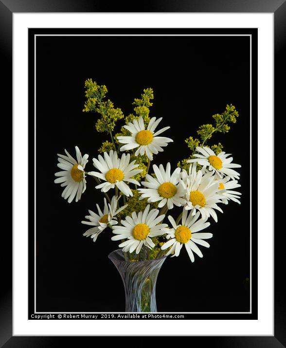 Wild Flowers in a Vase Framed Mounted Print by Robert Murray