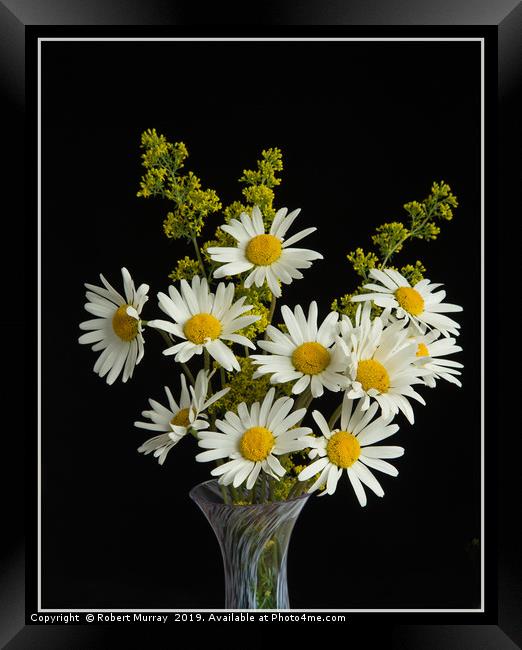 Wild Flowers in a Vase Framed Print by Robert Murray