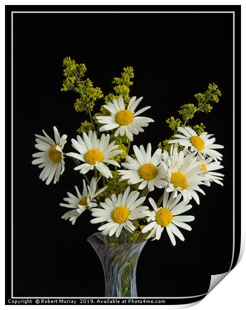 Wild Flowers in a Vase Print by Robert Murray