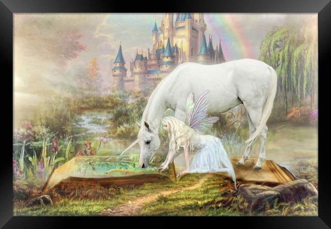Fairy Tales and Unicorns Framed Print by Trudi Simmonds