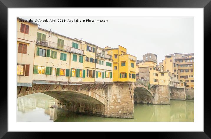 Ponte Vecchio. Framed Mounted Print by Angela Aird