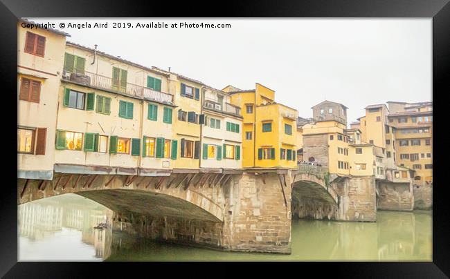 Ponte Vecchio. Framed Print by Angela Aird