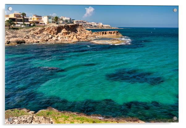 Mediterranean Seascape in spain Acrylic by Stuart Atton