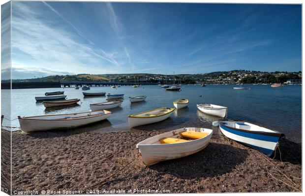 Early evening on the River Teign at Shaldon Canvas Print by Rosie Spooner