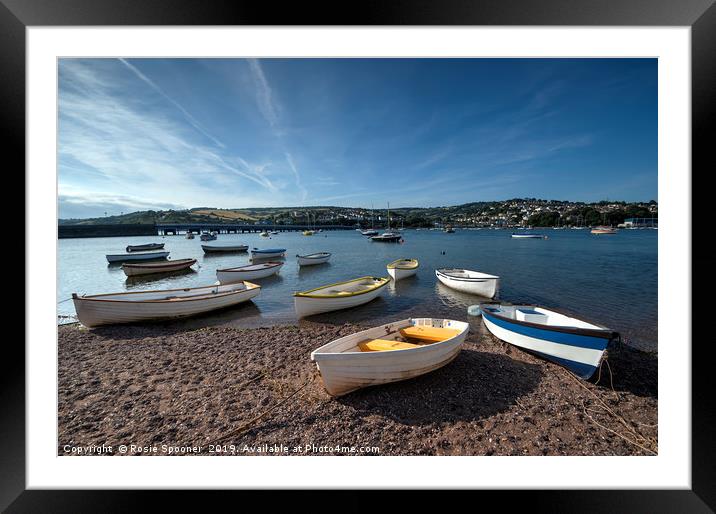 Early evening on the River Teign at Shaldon Framed Mounted Print by Rosie Spooner