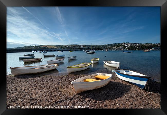Early evening on the River Teign at Shaldon Framed Print by Rosie Spooner