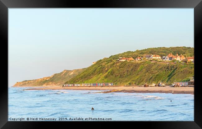 Majestic Views of the Cromer Cliffs Framed Print by Heidi Hennessey
