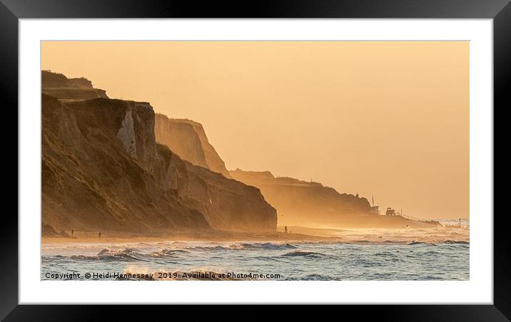 Majestic West Runton Cliffs Framed Mounted Print by Heidi Hennessey