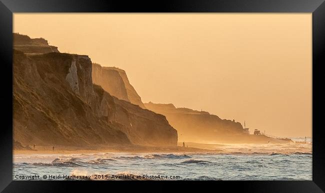 Majestic West Runton Cliffs Framed Print by Heidi Hennessey