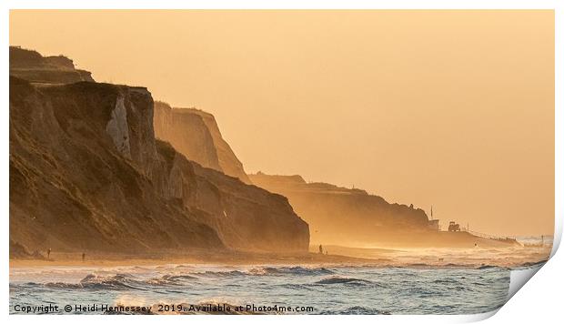 Majestic West Runton Cliffs Print by Heidi Hennessey