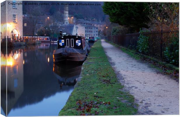 PATH CANAL Canvas Print by andrew saxton