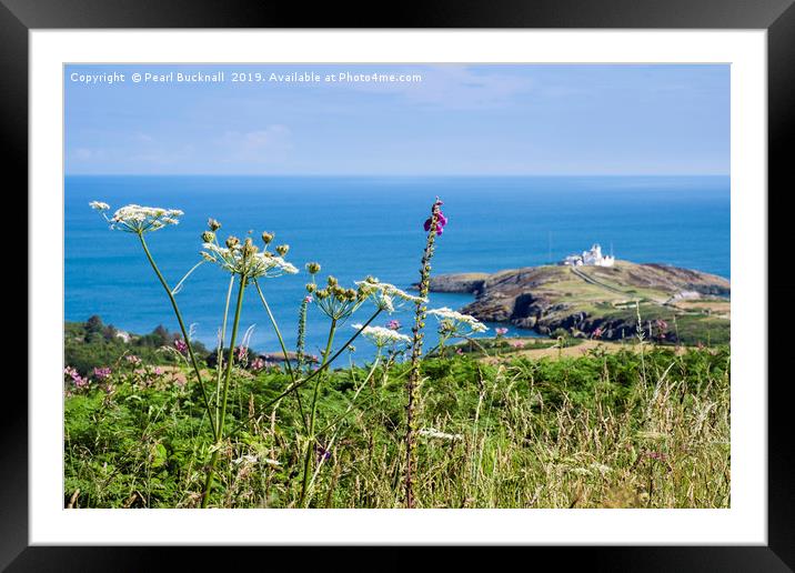 Summer view to Point Lynas Anglesey Framed Mounted Print by Pearl Bucknall