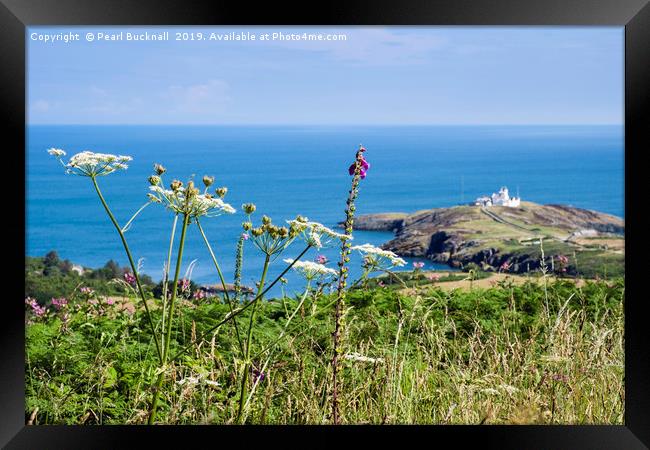 Summer view to Point Lynas Anglesey Framed Print by Pearl Bucknall