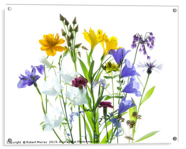 Garden Flowers Arrangement Acrylic by Robert Murray