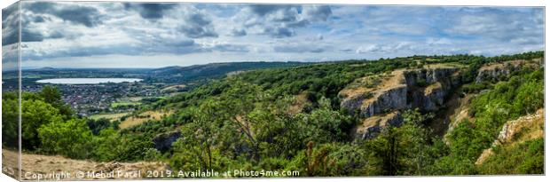 Panoramic view of Cheddar and Cheddar Gorge Canvas Print by Mehul Patel