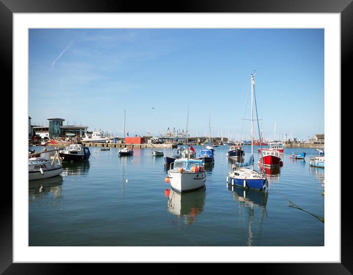 Brixham Harbour Framed Mounted Print by graham young