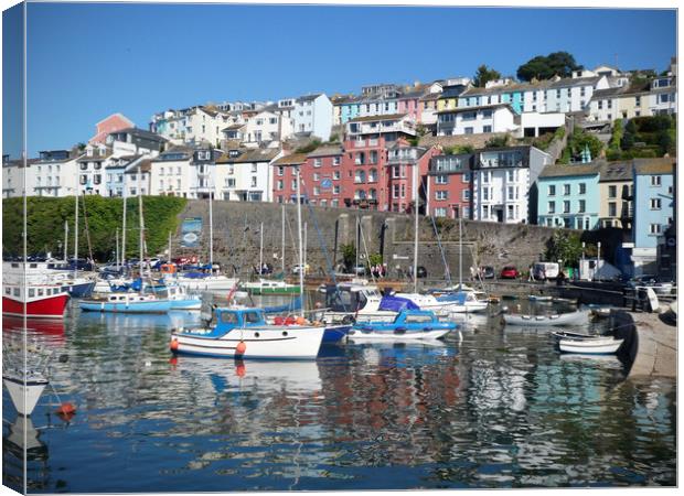 Brixham Reflections Canvas Print by graham young