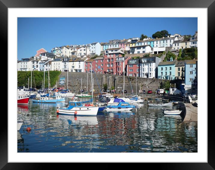 Brixham Reflections Framed Mounted Print by graham young