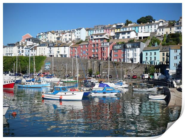 Brixham Reflections Print by graham young