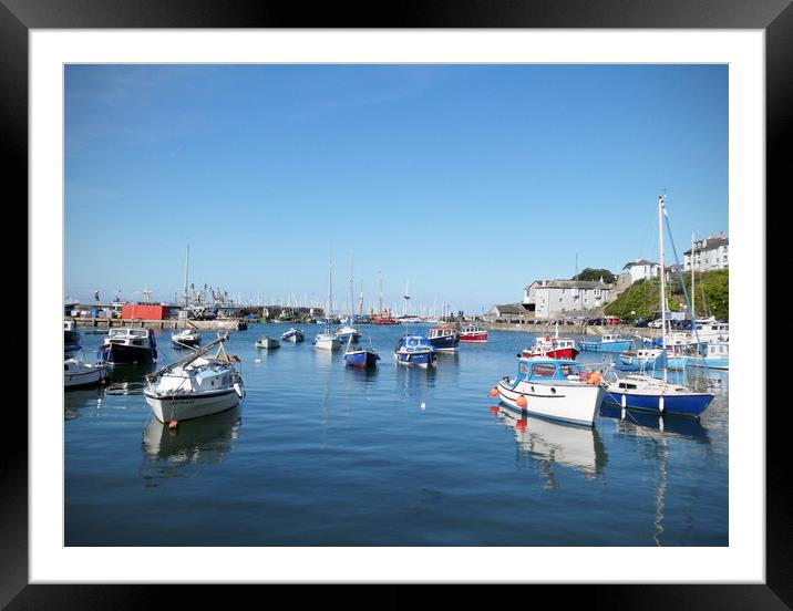 Brixham Harbour Framed Mounted Print by graham young