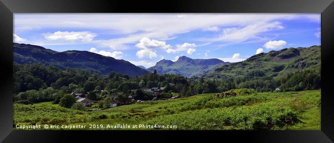 Langdale pike from Elterwater Framed Print by eric carpenter