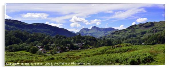 Langdale pike from Elterwater Acrylic by eric carpenter