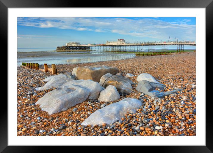 Rocks and pebbles Framed Mounted Print by Malcolm McHugh